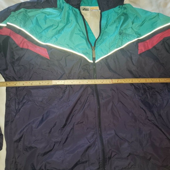 Vintage Asics Gore Tex Mens 90s Windbreaker Running Jacket Coat Size Medium - Picture 2 of 4